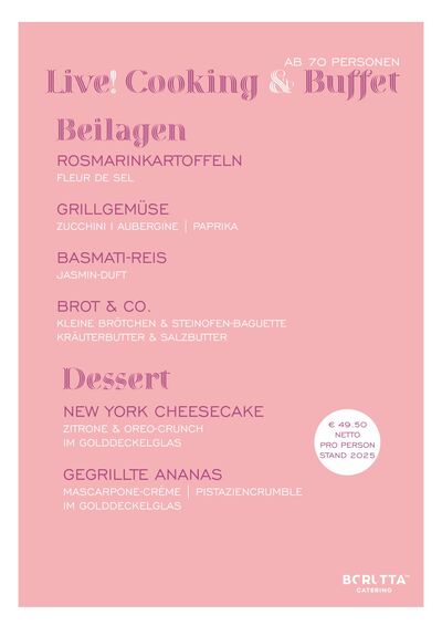 Live! Cooking & Buffet - Beilagen | Dessert