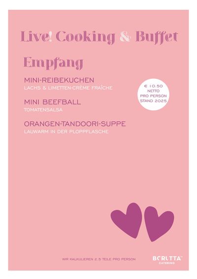 Live! Cooking & Buffet - Empfang