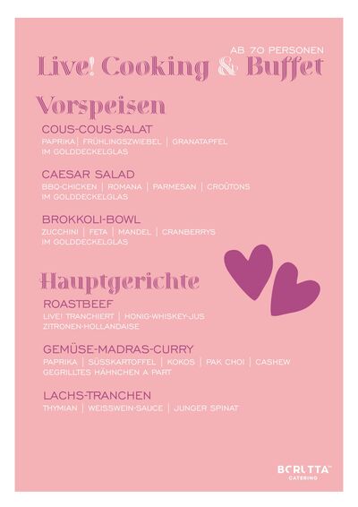 Live! Cooking & Buffet - Vorspeisen | Hauptgerichte